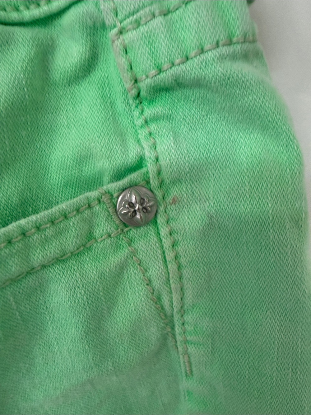 Miss Me Mint Green Denim Cutoff Shorts - Picture 3 of 8